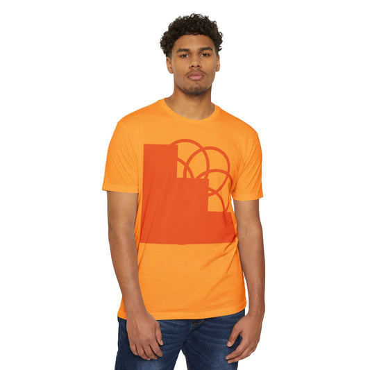 Abstract Orange Geometric Tee — Modern Minimalist Graphic T-Shirt