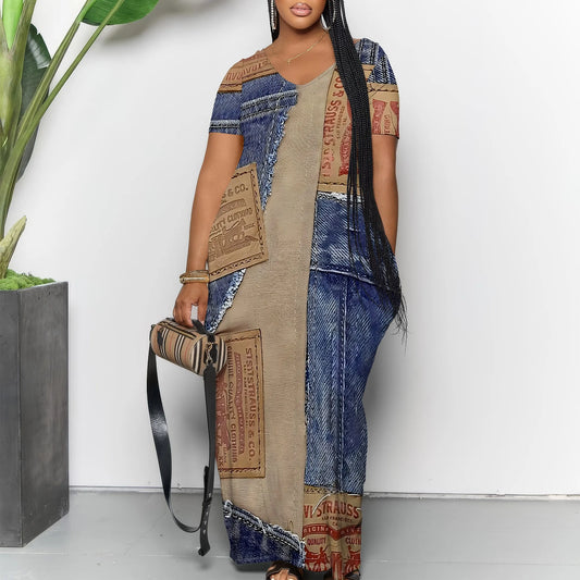 Women's Casual Maxi Sundress with Pockets