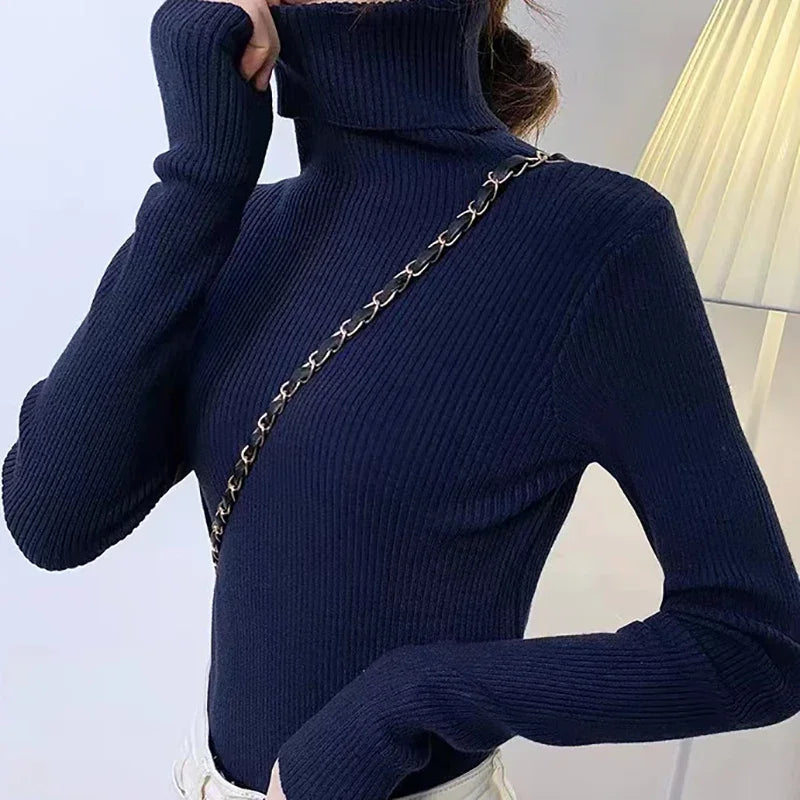 ashmere Soft Turtleneck Sweater - Women's Knitted Pullover Jumper