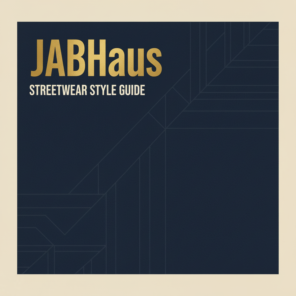 Rich navy and gold editorial cover for the JABHaus Streetwear Style Guide