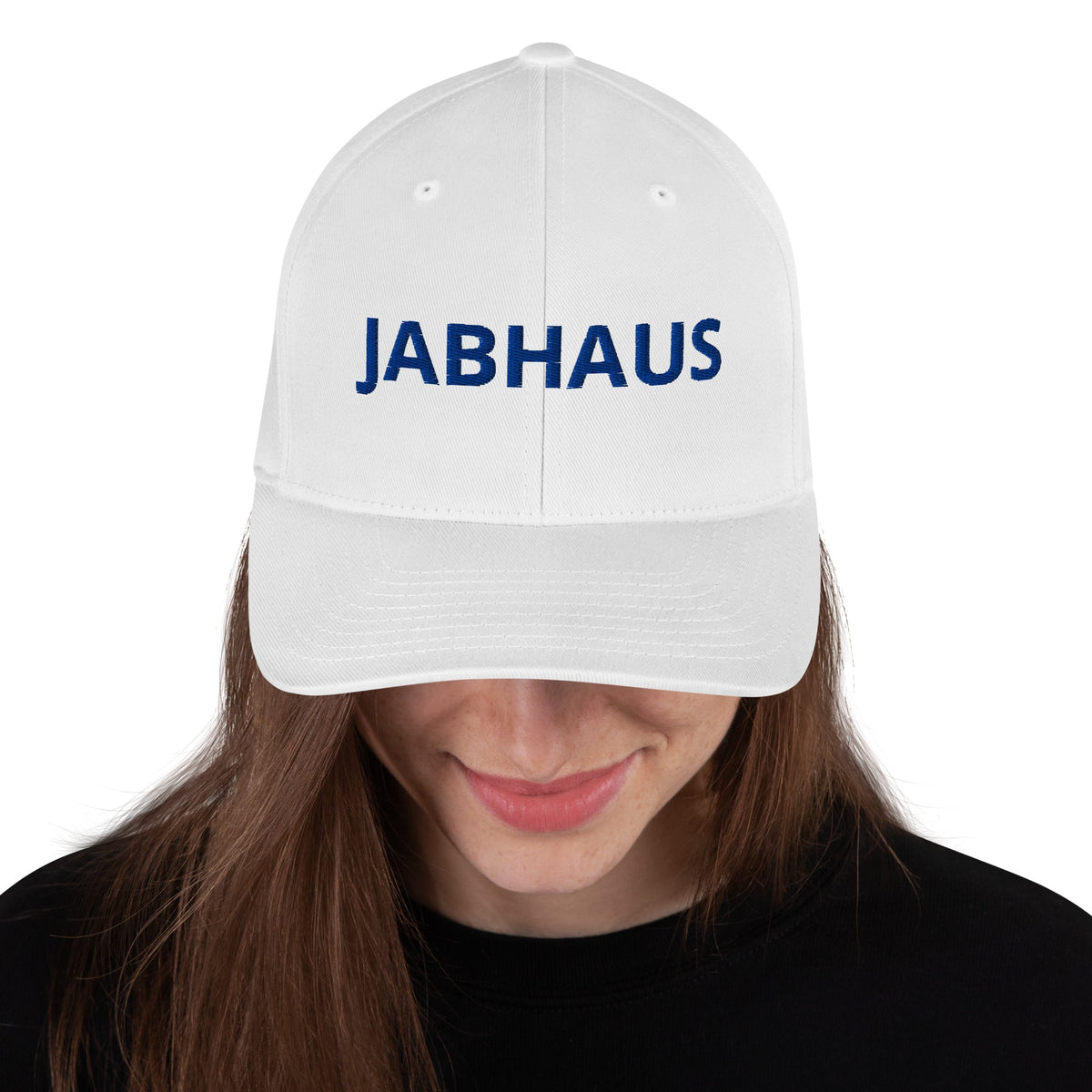 JABHAUS Structured Cap – Clean White | Closed Back 6-Panel