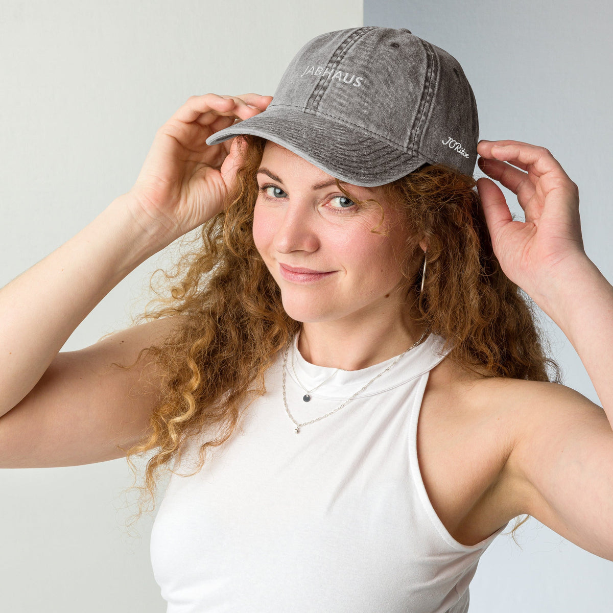 JABHAUS Vintage Cap – Navy Wash | Washed Denim Baseball Hat