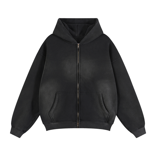 Boxy Sun faded Fleece Hoodie