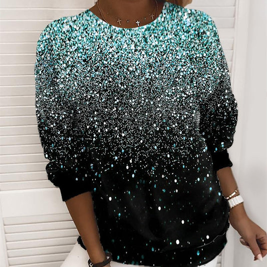 Women's 3D Digital Print Christmas Sweater - Holiday Pullover Sweatshirt