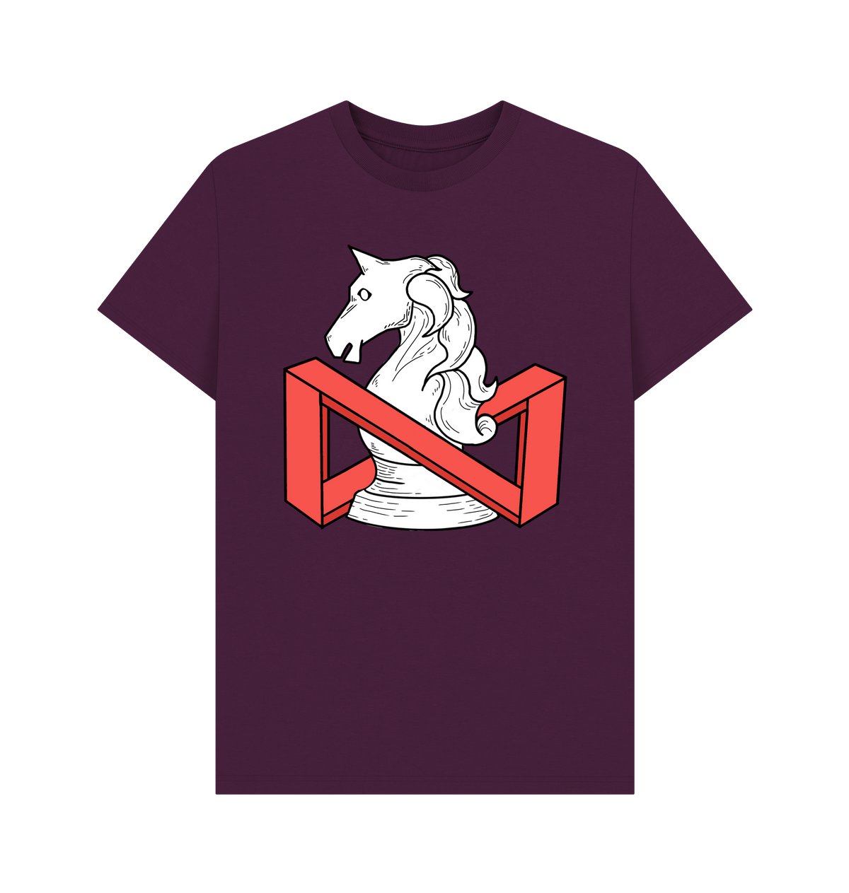 Purple Printed T-shirt Front