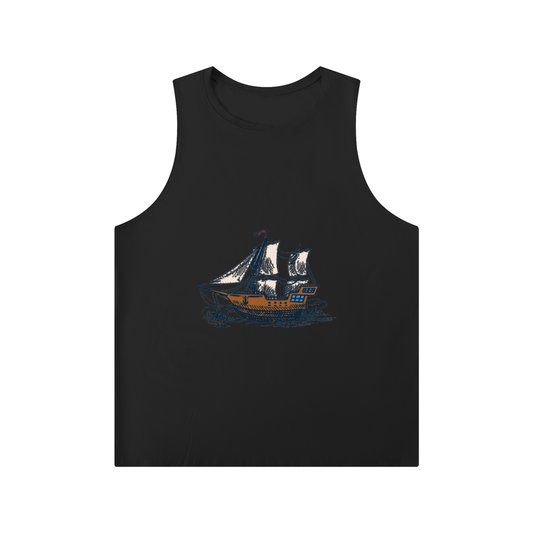 Men's Solid Color Crewneck Tank Top