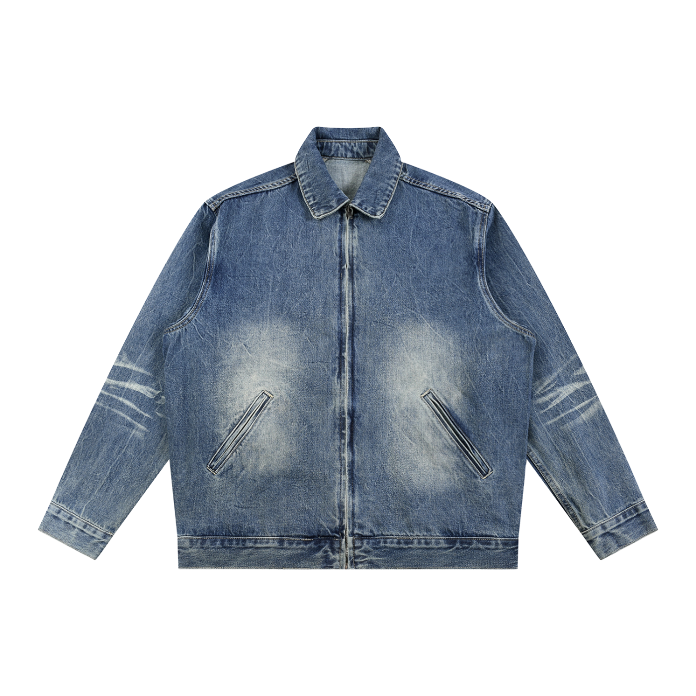 Jabhaus "Nerdy Dirty Inked and Curvy" Split Skull Graphic Denim Jacket