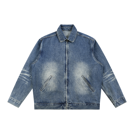 Jabhaus "Nerdy Dirty Inked and Curvy" Split Skull Graphic Denim Jacket