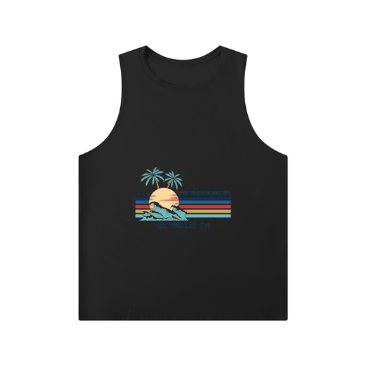 Men's Solid Color Crewneck Tank Top