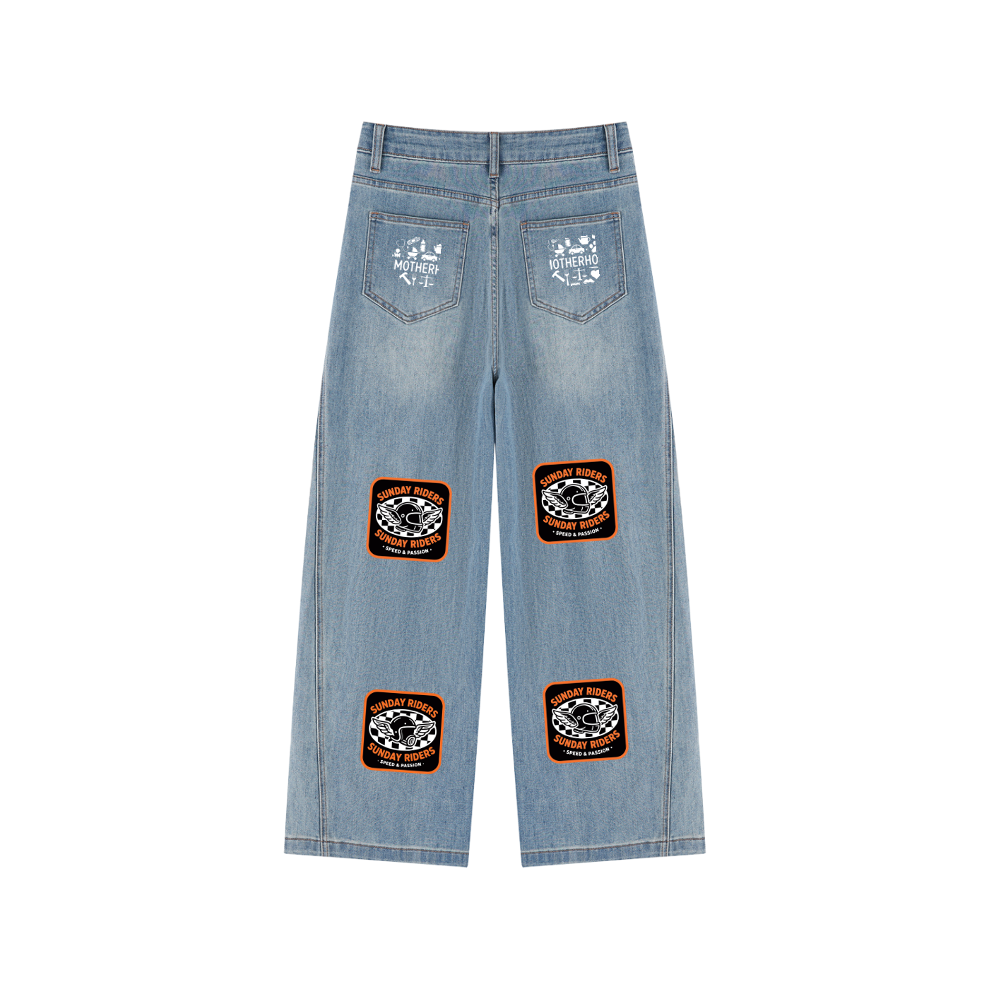 Jabhaus Women’s Vintage  High Rise Wide Leg Jeans