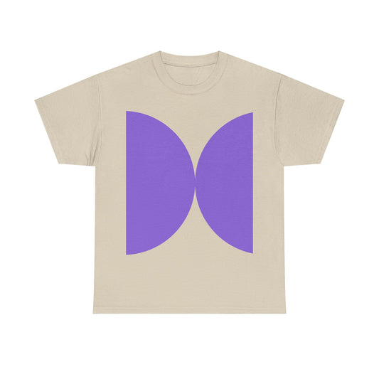 Minimal Purple Abstract Tee — Geometric Modern Graphic T-Shirt