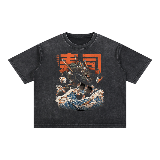 Mineral Wash Boxy Cotton T-Shirt