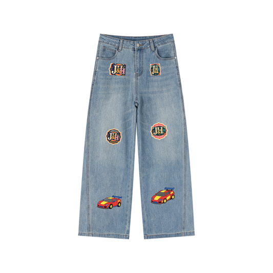 Jabhaus Women’s Vintage Wide Leg Jeans