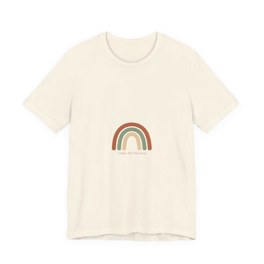 Neutral Rainbow Arc Tee | muted rainbow shirt, boho rainbow