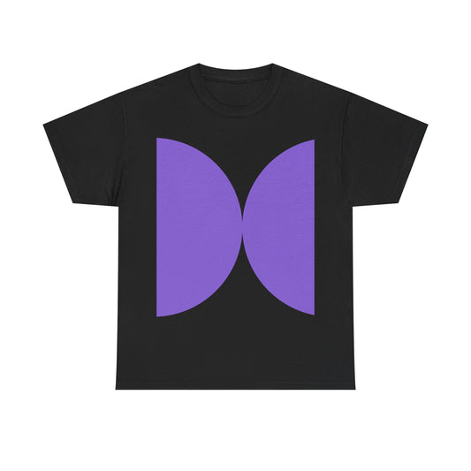 Minimal Purple Abstract Tee — Geometric Modern Graphic T-Shirt