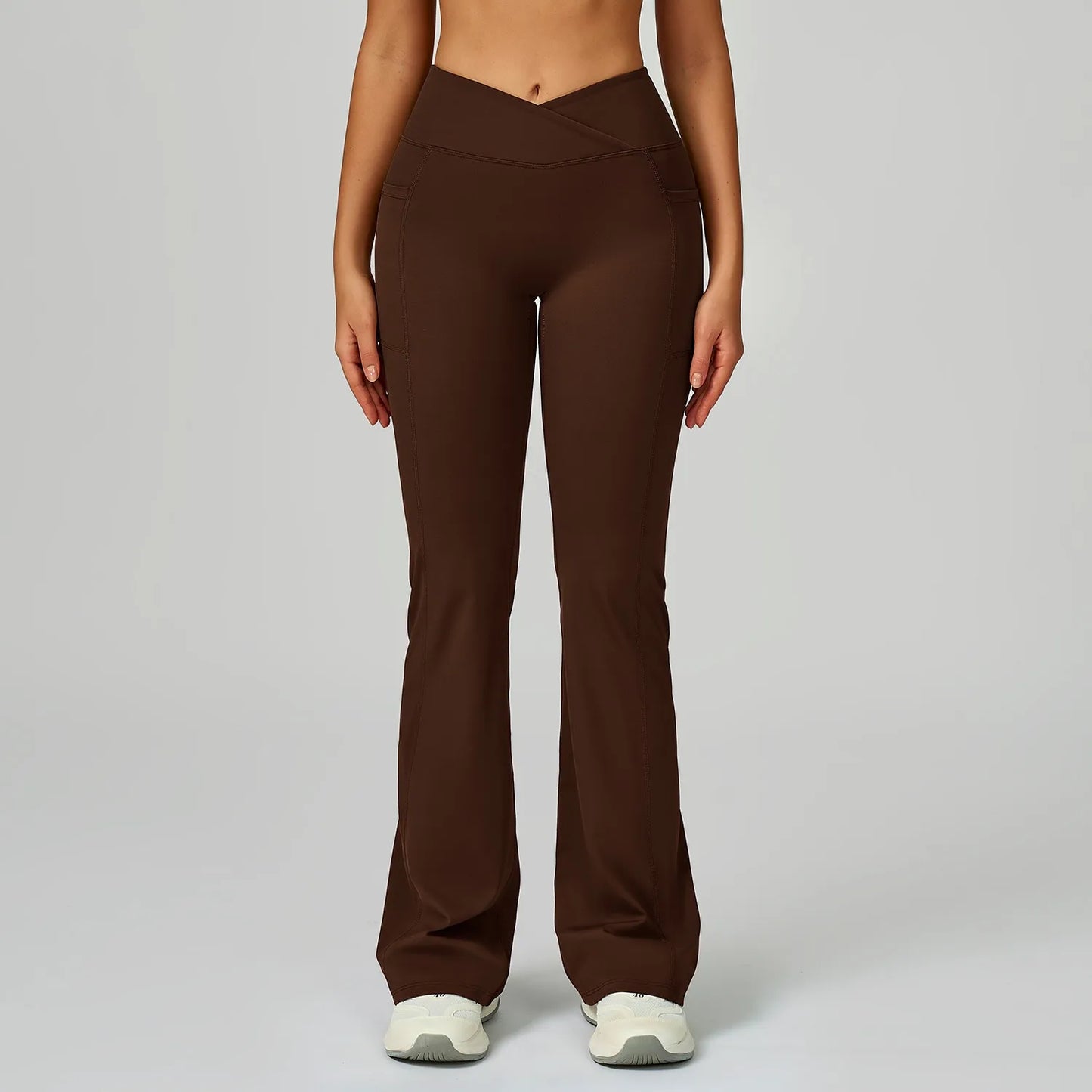 Women's High Waist Flared Fitness Pants - Hip Lift Yoga Leggings