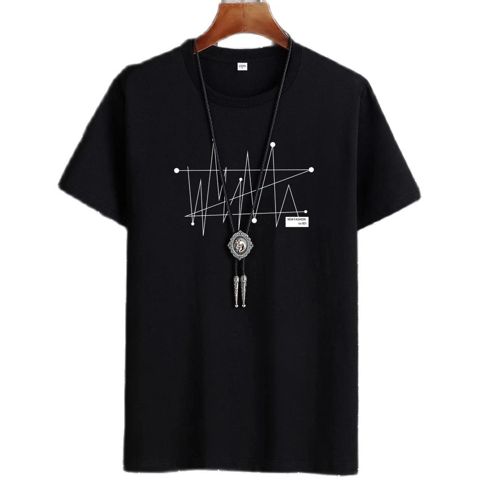Manga Tshirt Tops Oversize Men Loose Tee 100% Cotton