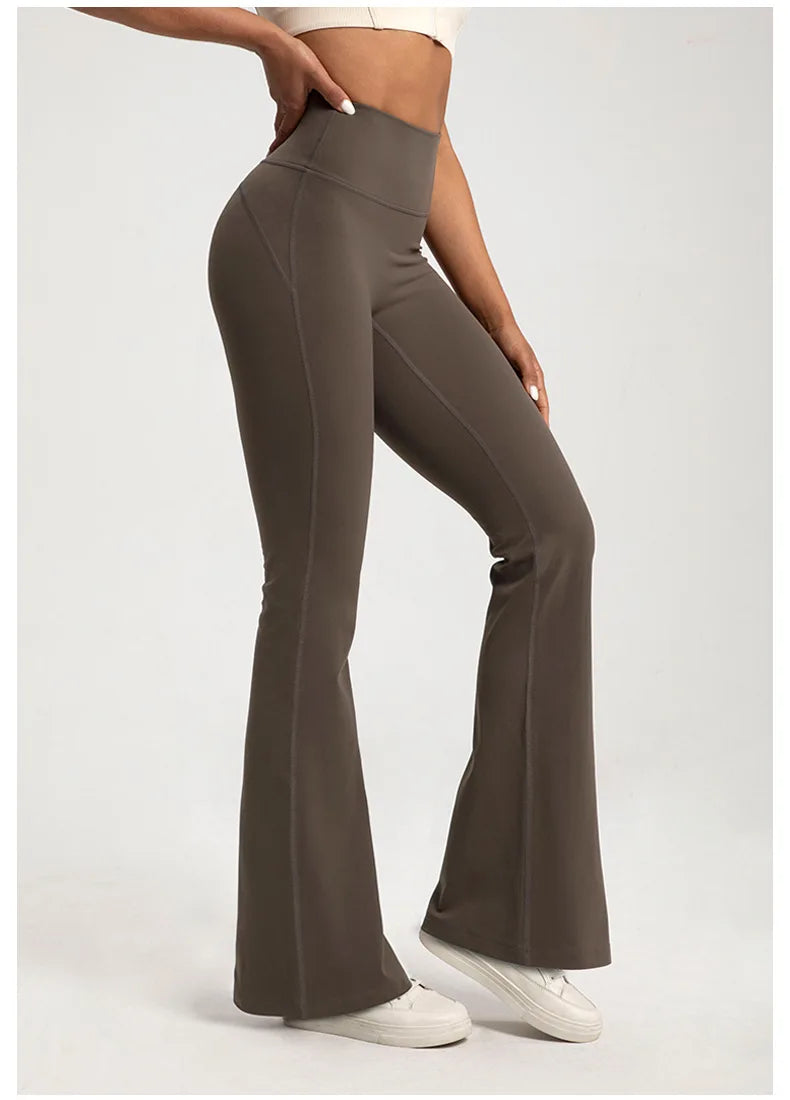 Women's High Waisted Bell Bottom Yoga Pants - Flare Leg Activewear