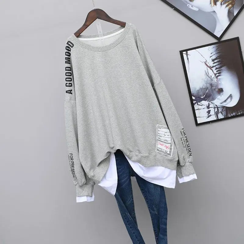 Women's Aesthetic Kpop Anime Graphic Long Sleeve T-Shi