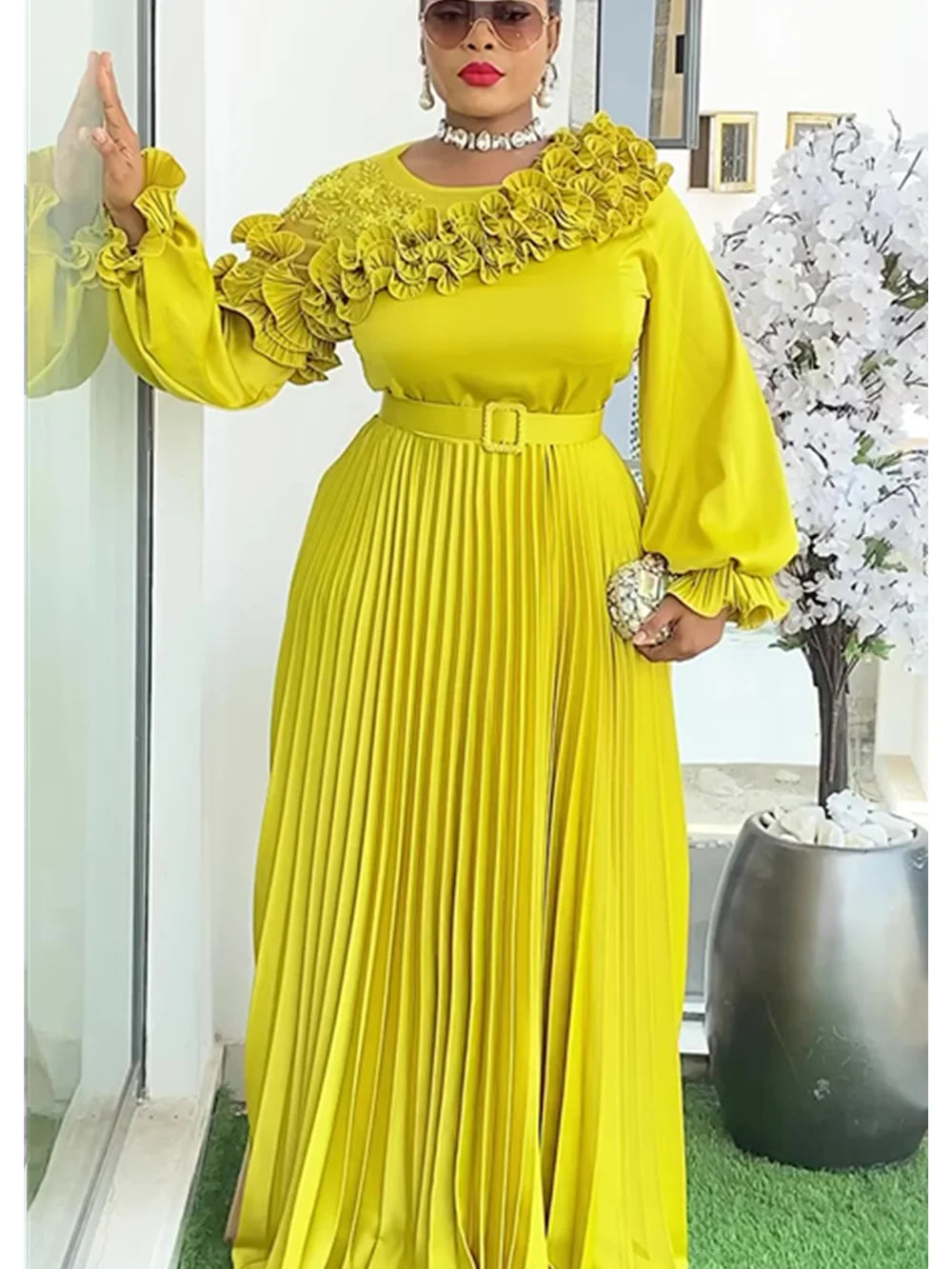 Plus Size African Dashiki Dress | Elegant Ankara Wedding Party Gown