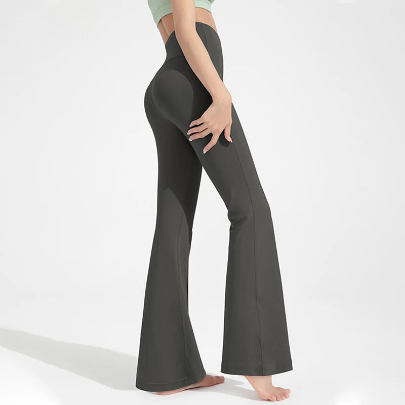 Women's High Waisted Bell Bottom Yoga Pants - Flare Leg Activewear