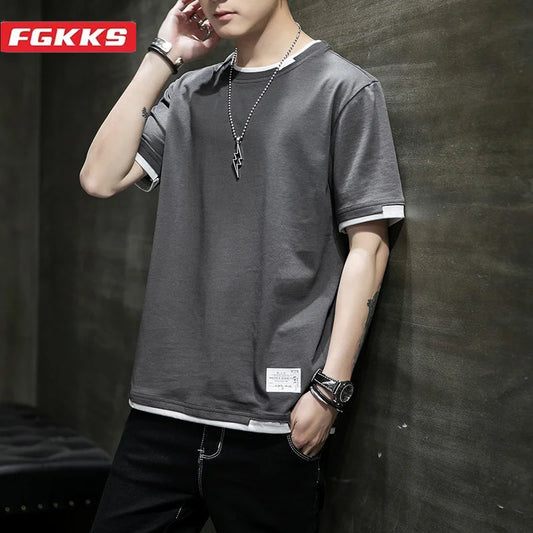 Men’s Pure Cotton Casual Short Sleeve T-Shirt