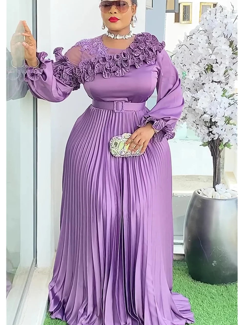 Plus Size African Dashiki Dress | Elegant Ankara Wedding Party Gown