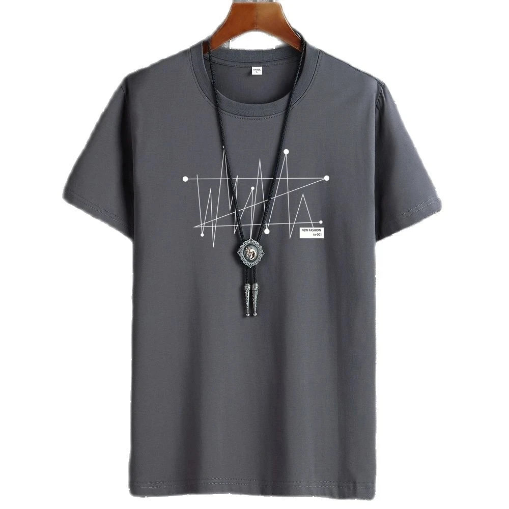 Manga Tshirt Tops Oversize Men Loose Tee 100% Cotton