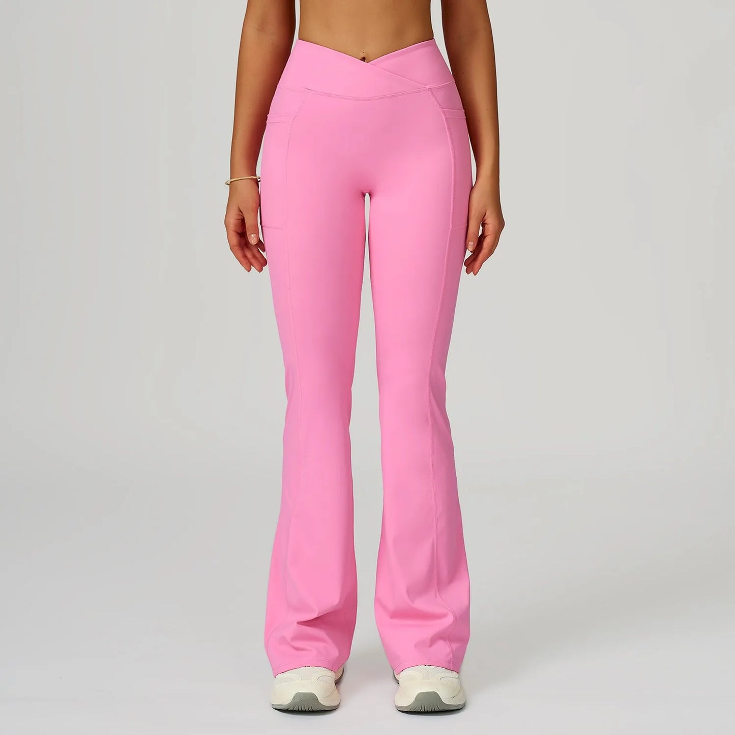 Women's High Waist Flared Fitness Pants - Hip Lift Yoga Leggings
