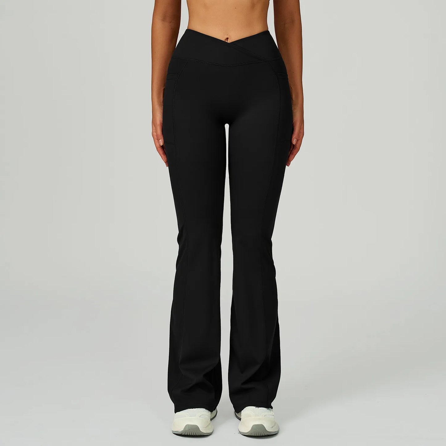 Women's High Waist Flared Fitness Pants - Hip Lift Yoga Leggings