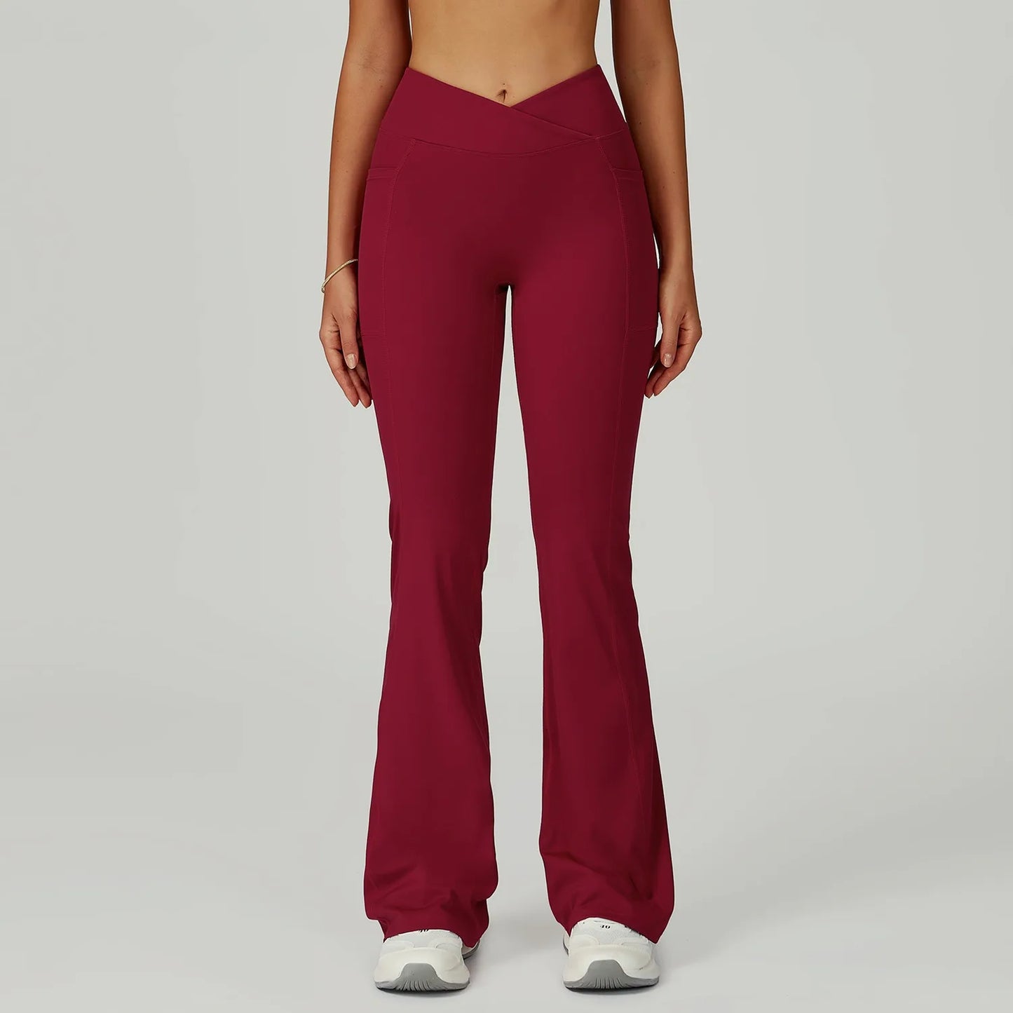 Women's High Waist Flared Fitness Pants - Hip Lift Yoga Leggings