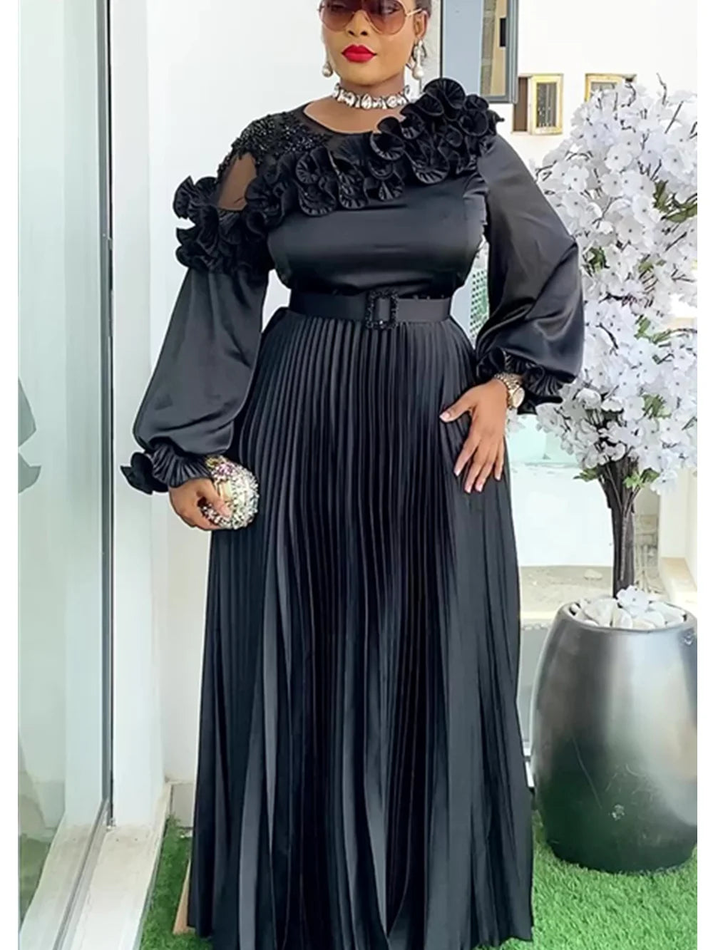 Plus Size African Dashiki Dress | Elegant Ankara Wedding Party Gown