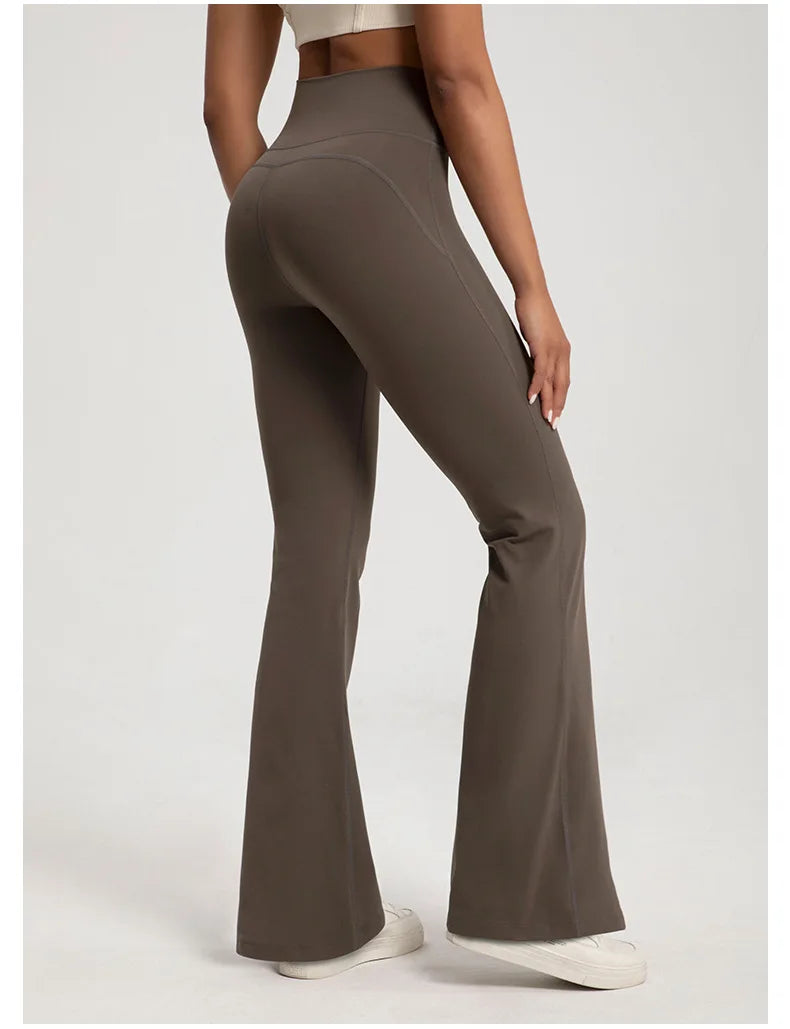 Women's High Waisted Bell Bottom Yoga Pants - Flare Leg Activewear