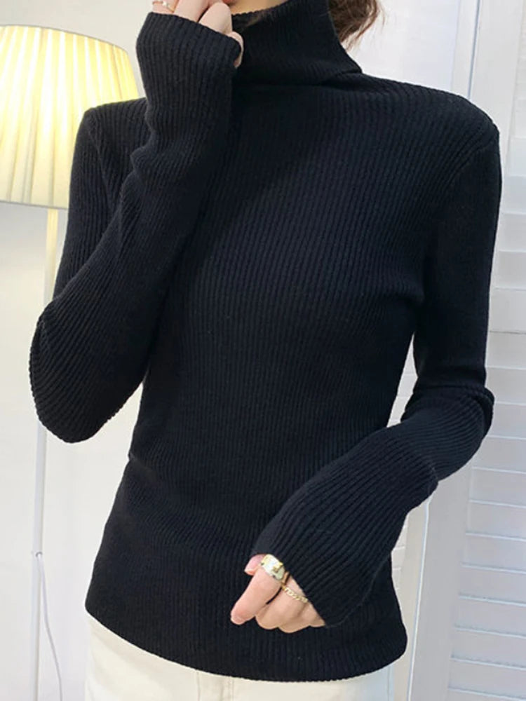 ashmere Soft Turtleneck Sweater - Women's Knitted Pullover Jumper