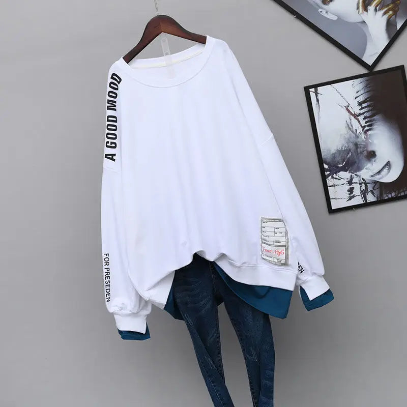 Women's Aesthetic Kpop Anime Graphic Long Sleeve T-Shi