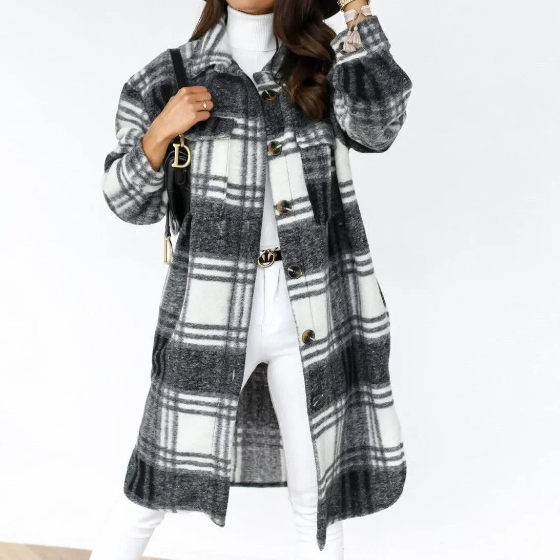 Single Breasted Trench Coat  Long Autumn Winter Women Overcoat Coat