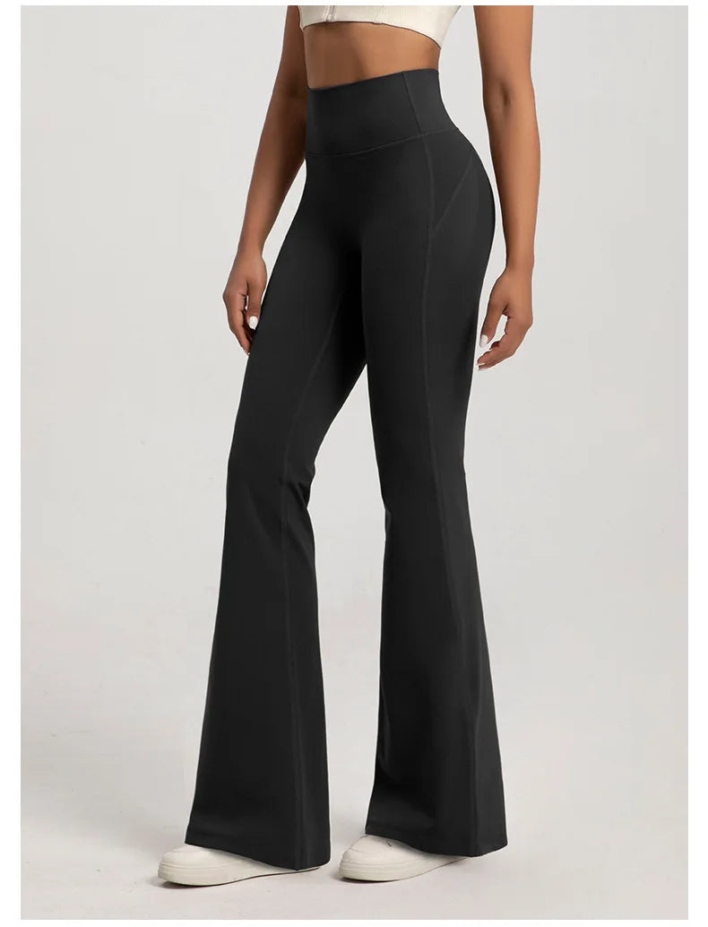 Women's High Waisted Bell Bottom Yoga Pants - Flare Leg Activewear