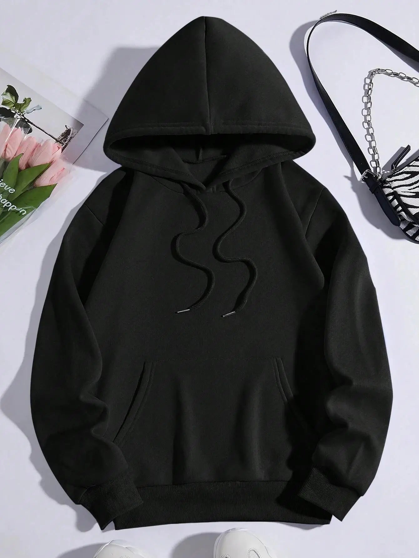 Beautiful streetwear women Purple Butterfly Printing Hoodie