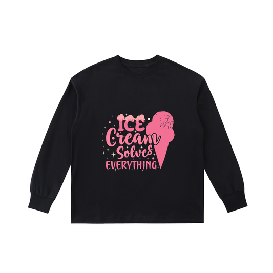Jabhaus ice-cream-solves-everything-long-sleeve-top