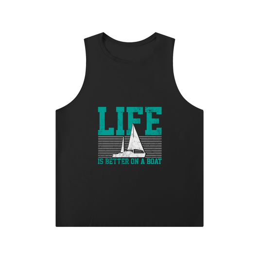 Men's Solid Color Crewneck Tank Top