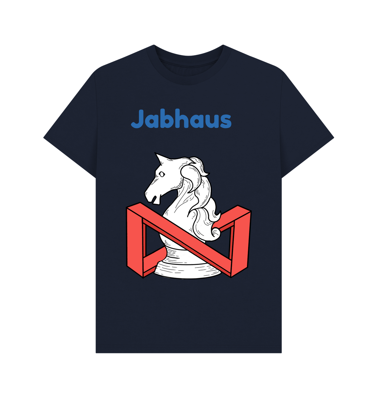 Navy Blue Printed T-shirt Front