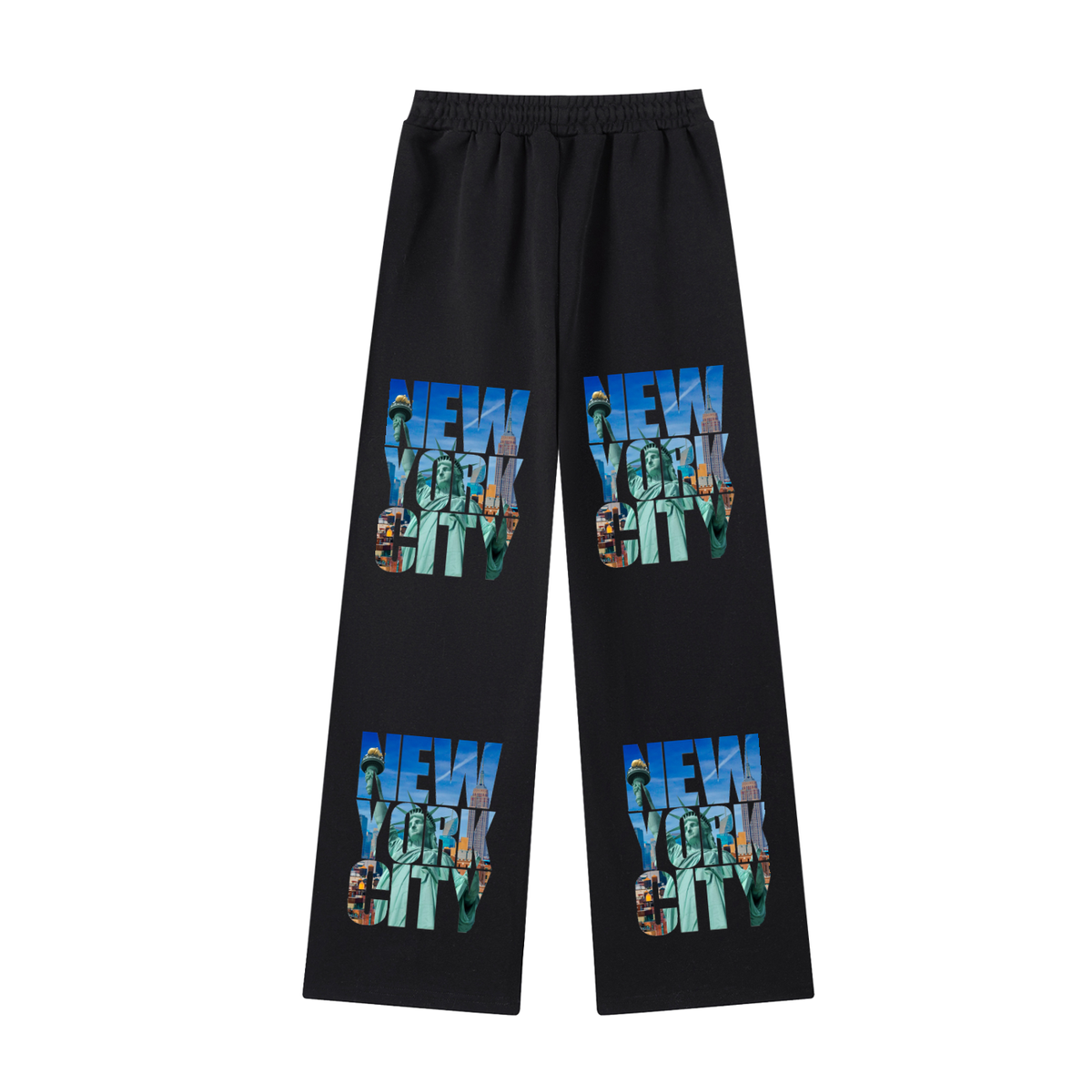 New York City Graphic Wide-Leg Sweatpants